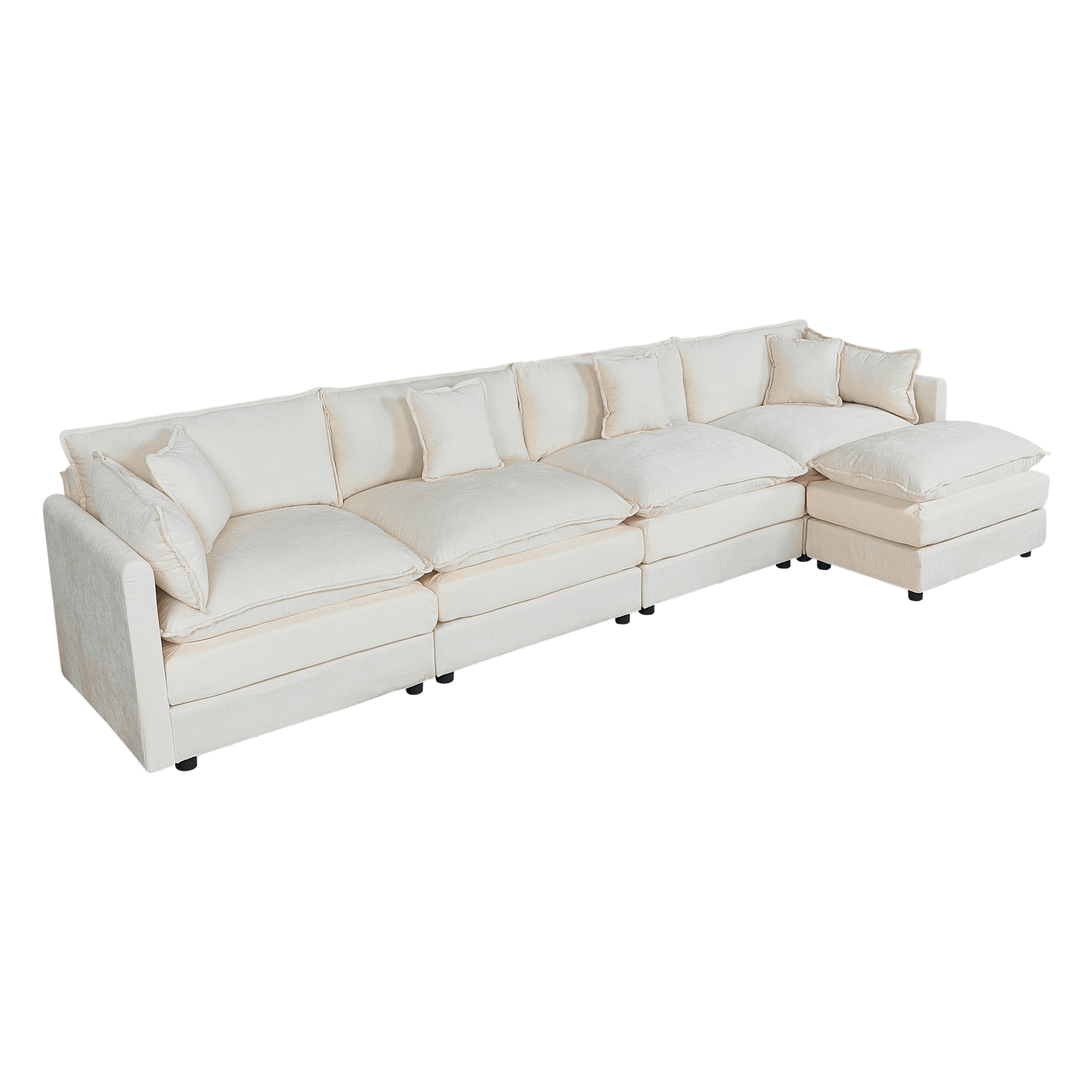 4 seater beige sofa plus a footrest 4 seater beige sofa plus a footrest